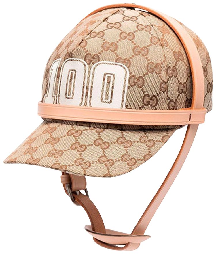 Gucci 100 Baseball Hat With Harness Brown