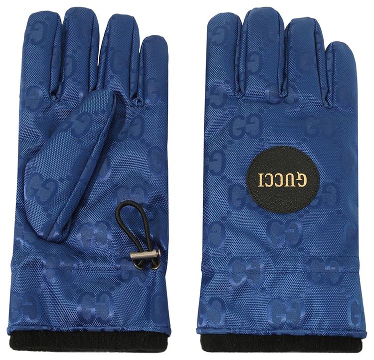Gucci Monogram Gloves Bright Blue