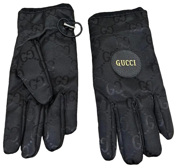 Gucci Monogram Gloves Black