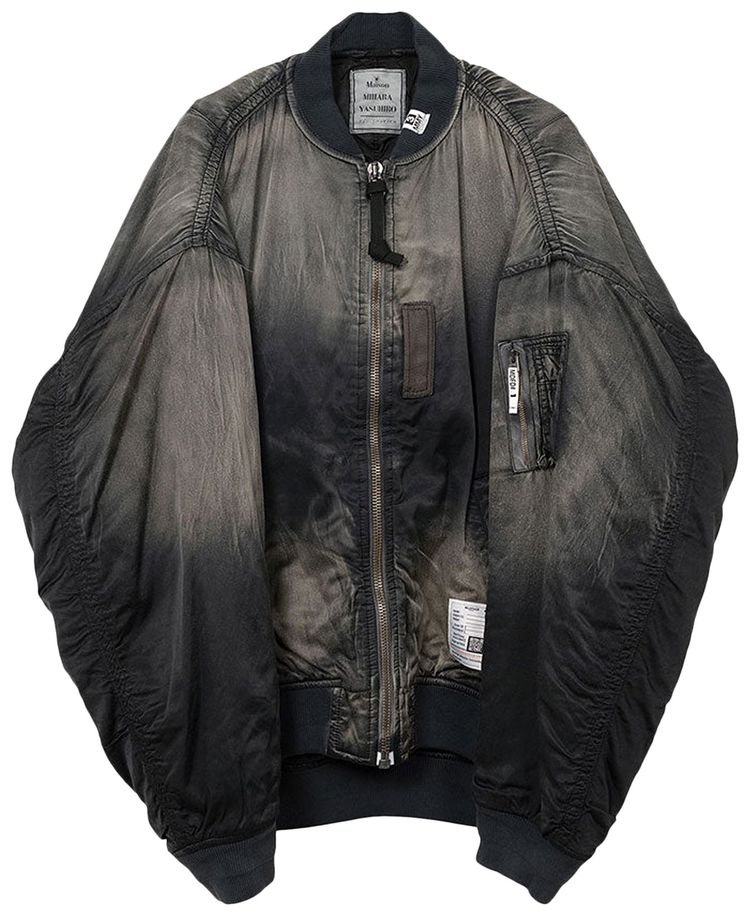 Maison Mihara Yasuhiro Aged Flight Jacket Black