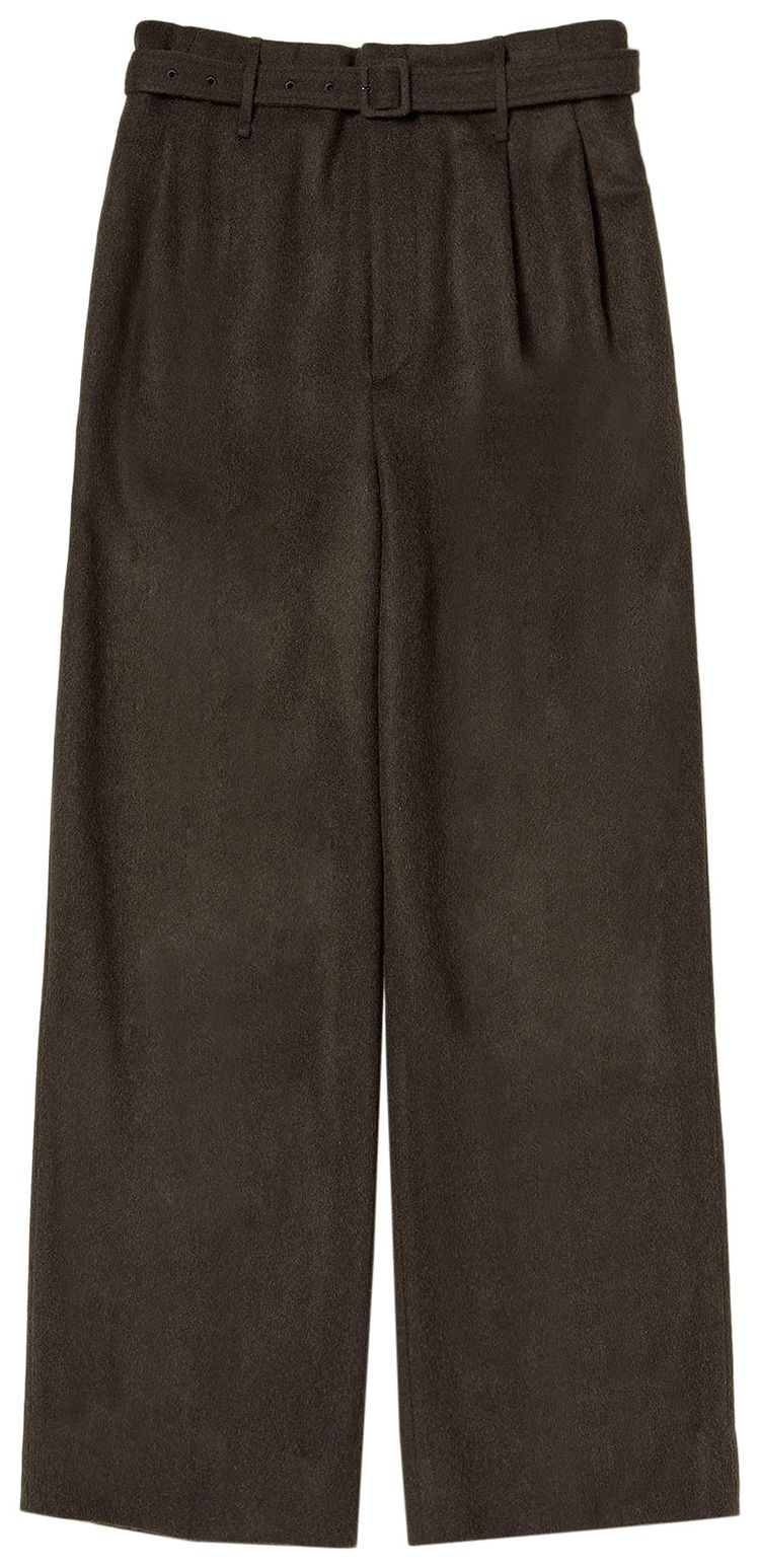 Auralee Baby Camel Flannerl Slacks Dark Brown