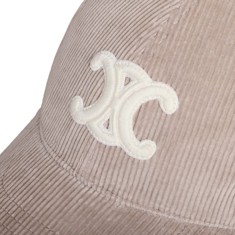 CELINE Triomphe Baseball Cap Light Grey