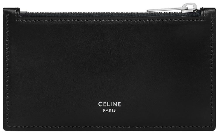 CELINE Zipped Compact Card Holder BeigeBlack