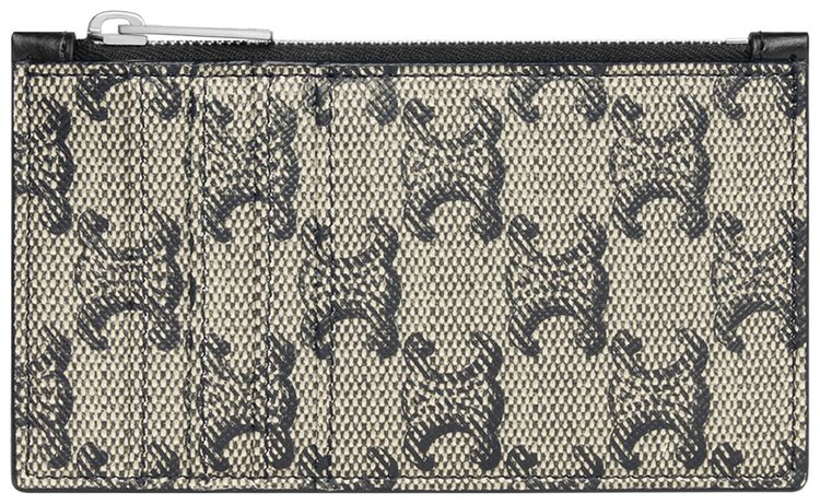 CELINE Zipped Compact Card Holder BeigeBlack