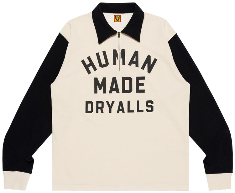 Human Made Zip Up Long Sleeve T Shirt Black