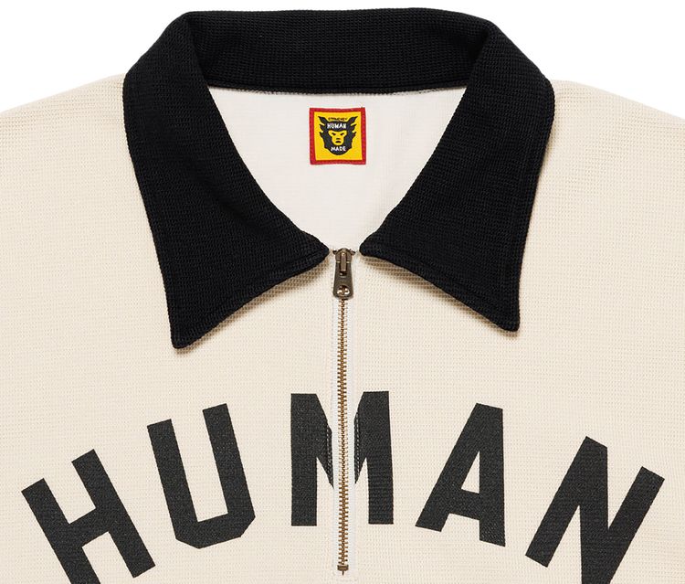 Human Made Zip Up Long Sleeve T Shirt Black