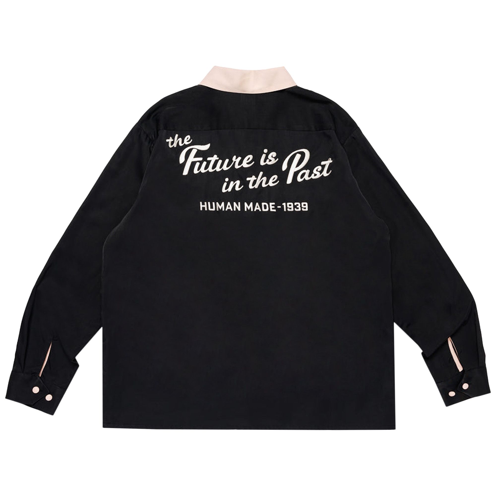 Buy Human Made Open Collar Shirt 'Black' - HM28SH019 BLAC | GOAT