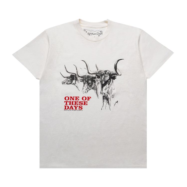 One Of These Days Long Horn Short Sleeve T Shirt Bone