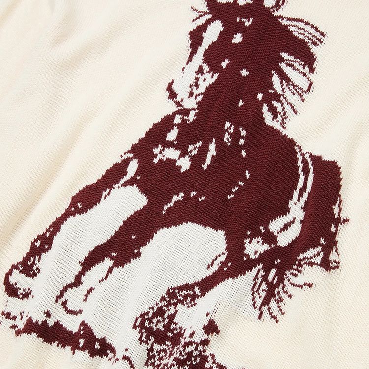 One Of These Days Running Horse Knit Sweater Oatmeal
