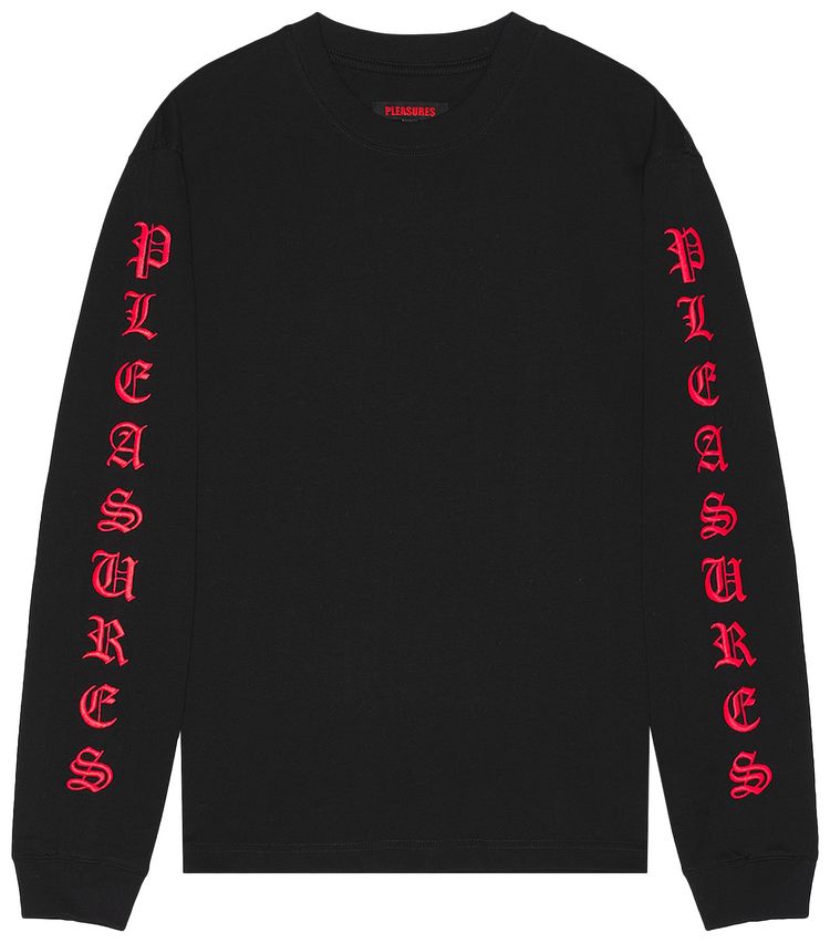 Pleasures OE Heavyweight Long Sleeve BlackRed