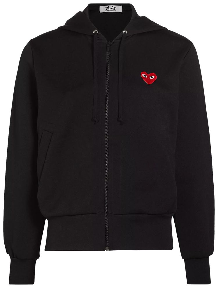 Comme des Garcons PLAY Heart Hooded Sweatshirt Black