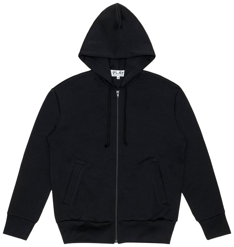 Comme des Garcons PLAY Back Emblem Zip Hoodie Black