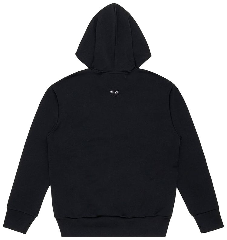 Comme des Garcons PLAY Back Emblem Zip Hoodie Black