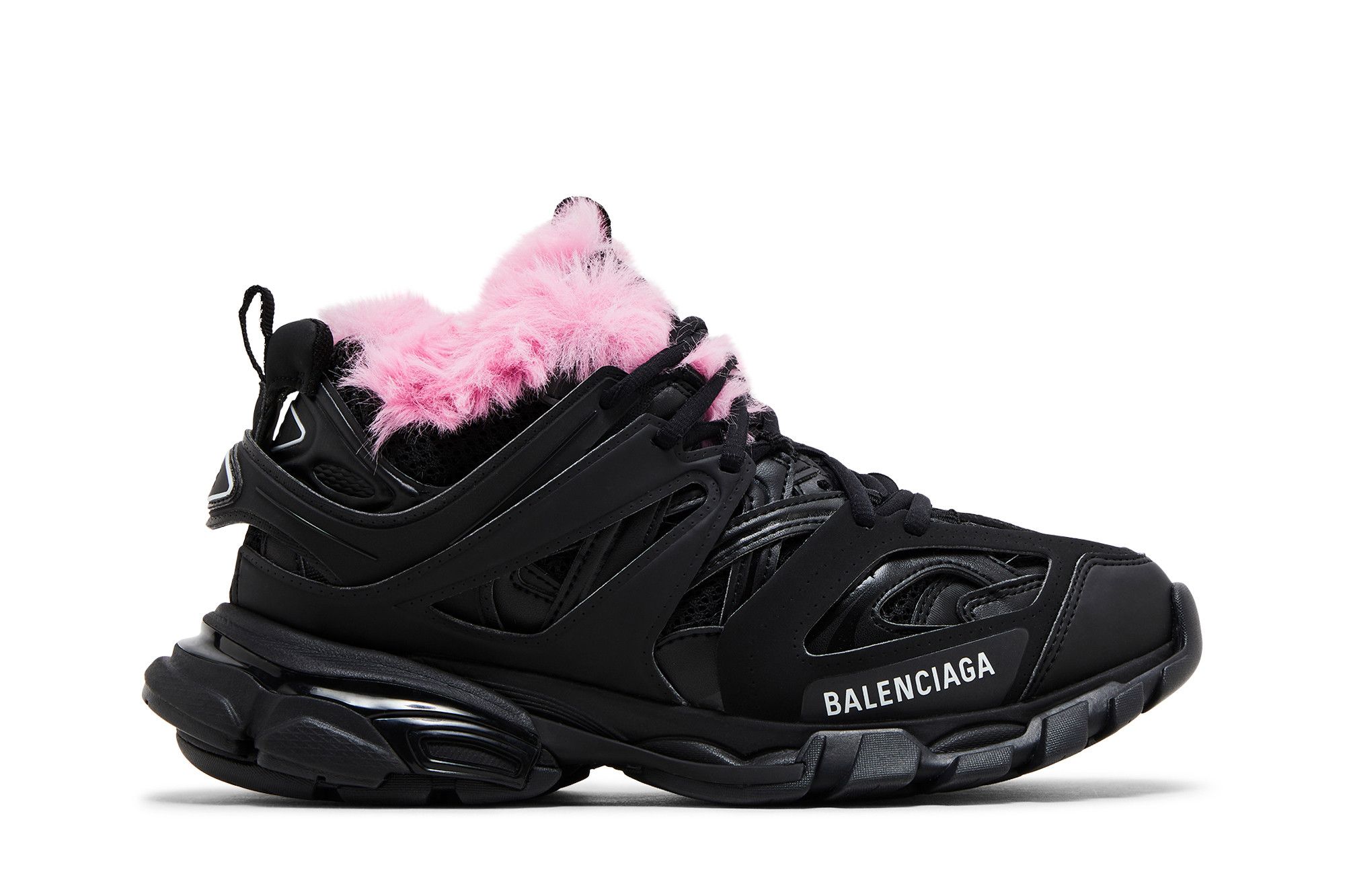 Buy Balenciaga Wmns Track Sneaker Fake Fur Black Pink 668555 W3CQ6 1050 GOAT