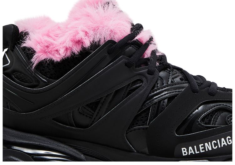 Balenciaga Wmns Track Sneaker Fake Fur   Black Pink