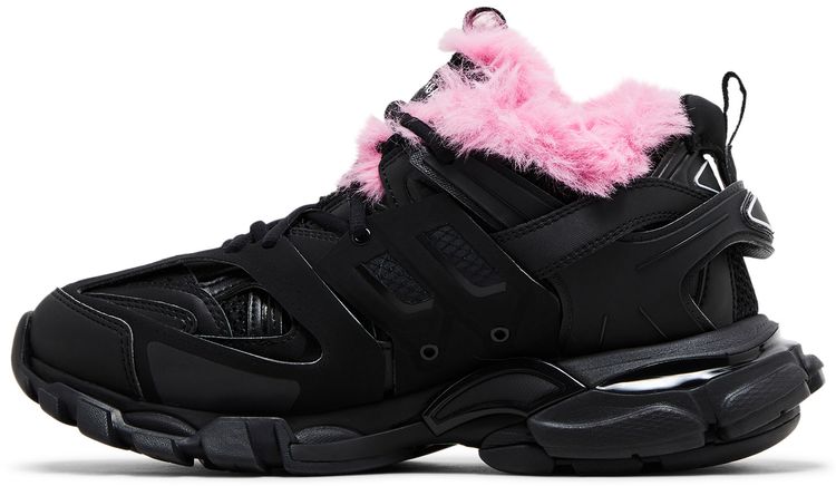 Balenciaga Wmns Track Sneaker Fake Fur   Black Pink