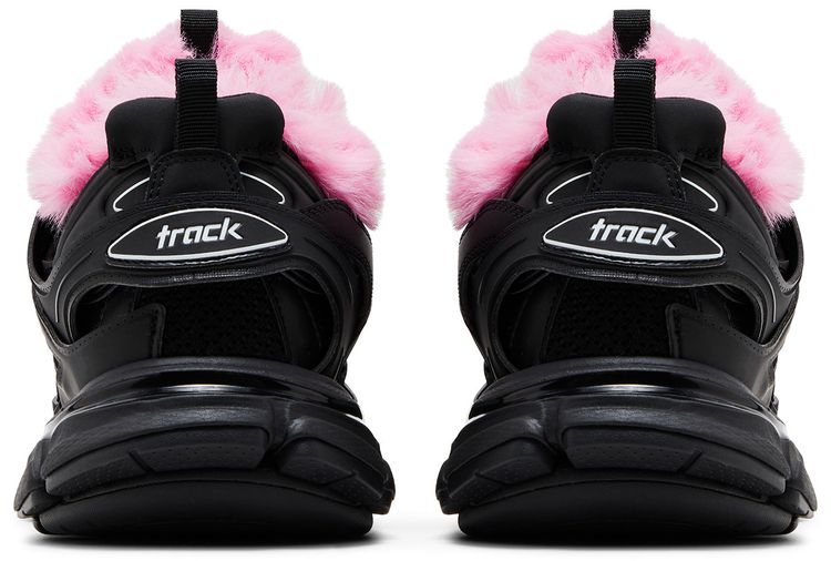 Balenciaga Wmns Track Sneaker Fake Fur   Black Pink