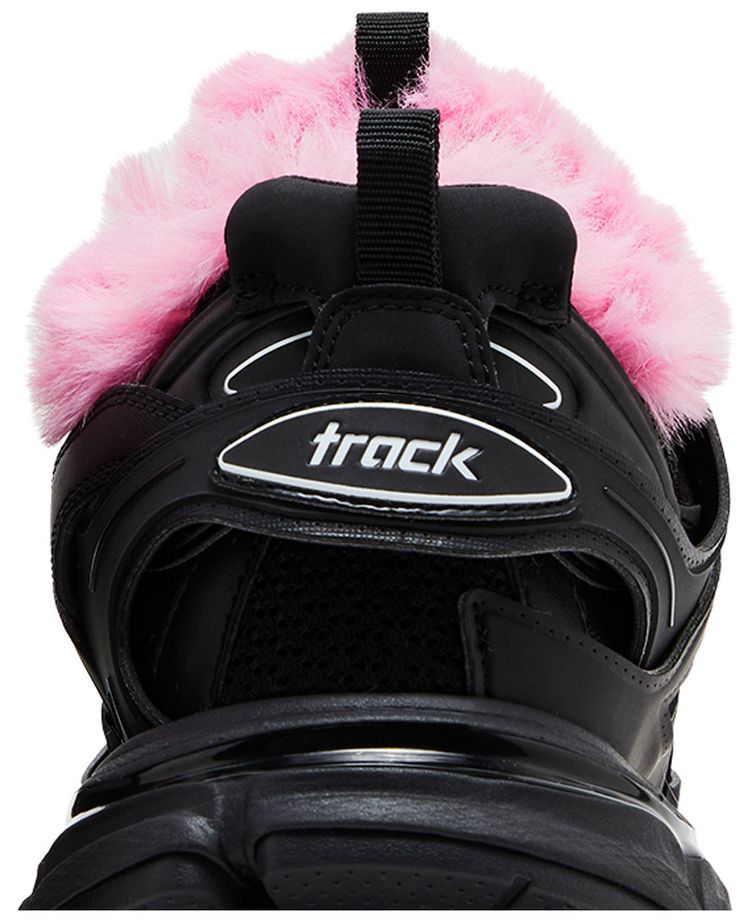 Balenciaga Wmns Track Sneaker Fake Fur   Black Pink