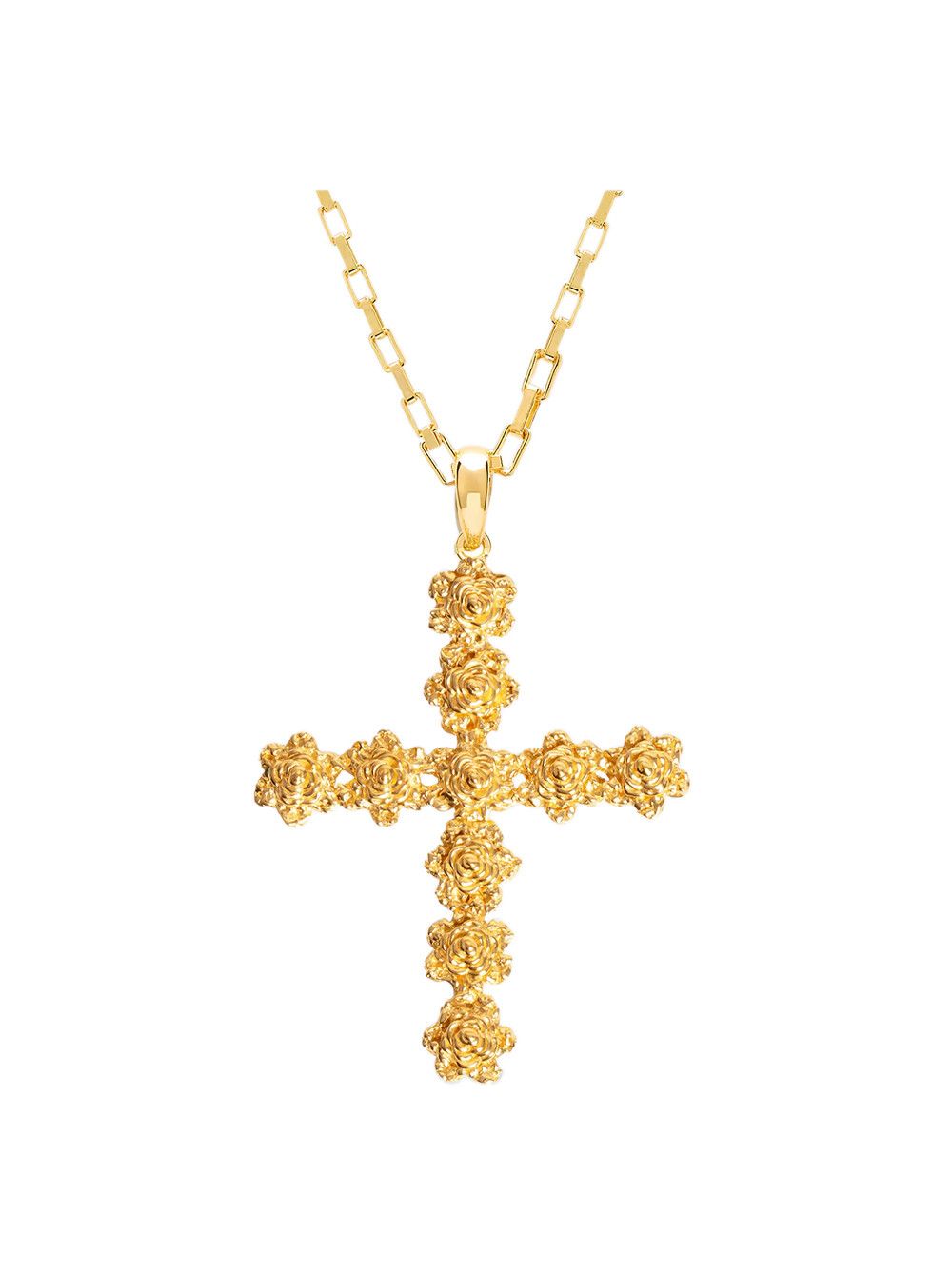 Buy Veneda Carter Rose Cross Pendant 'Gold' - 814661G | GOAT