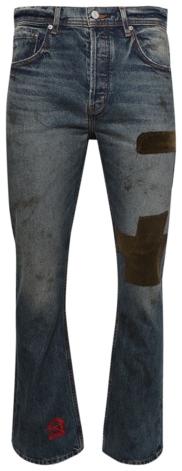 Enfants Riches Deprimes Patchwork Flare Jeans Blue