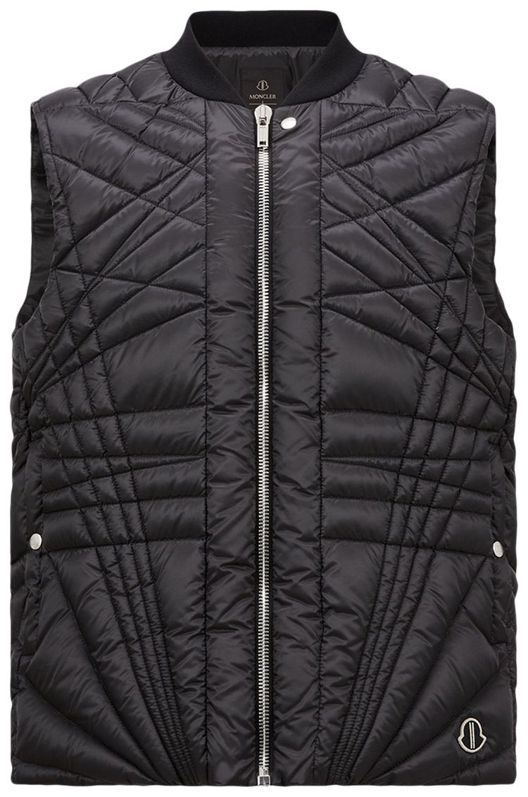 Moncler x Rick Owens Woven Megapenta Flight Vest Black