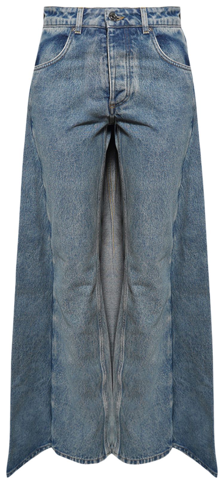 Jean Paul Gaultier x Shayne Oliver Fishtail Wide Leg Pants Lightblue