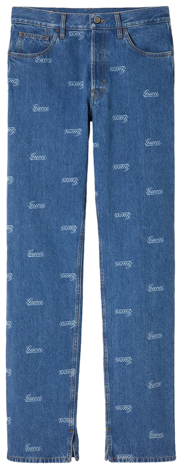 Gucci Eco Lasered Denim Jeans Light Blue