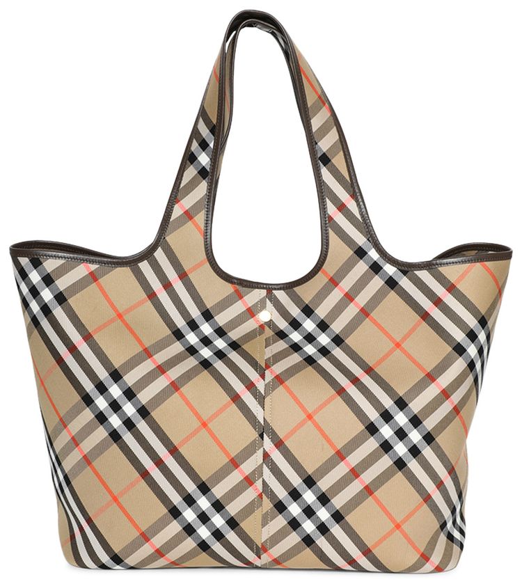 Burberry Medium Vintage Check Tote Bag Sand