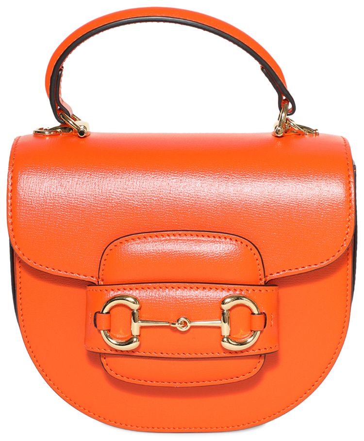 Gucci Horsebit 1955 Mini Top Handle Bag OrangeRed