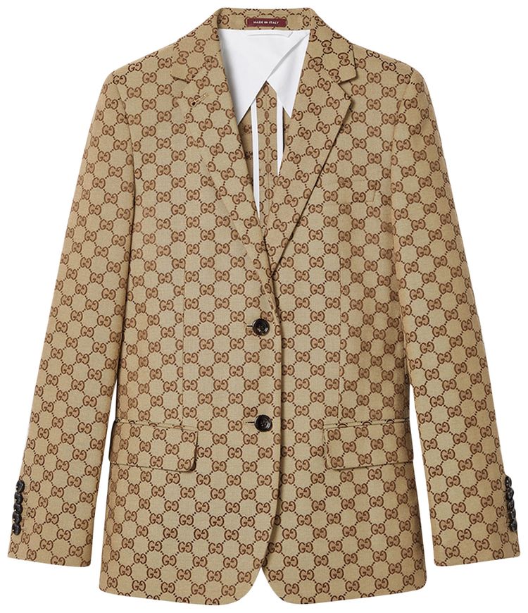 Gucci Canvas Jacket CamelEbony