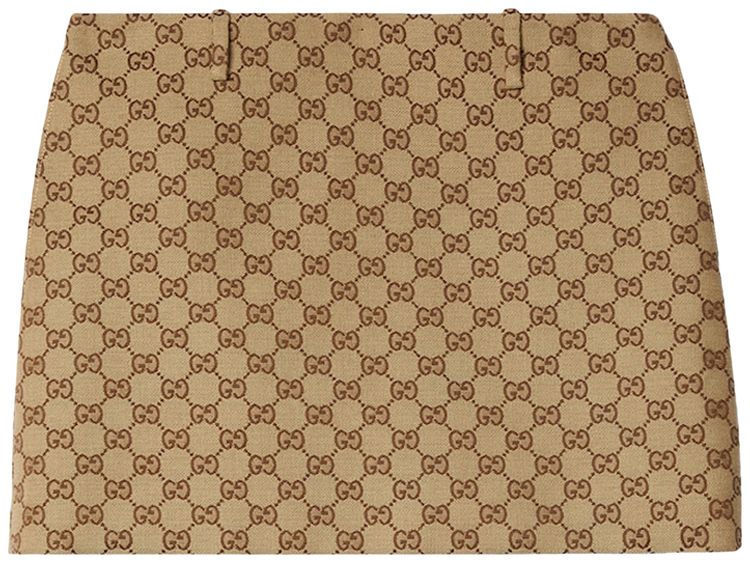 Gucci Canvas Mini Skirt CamelEbony