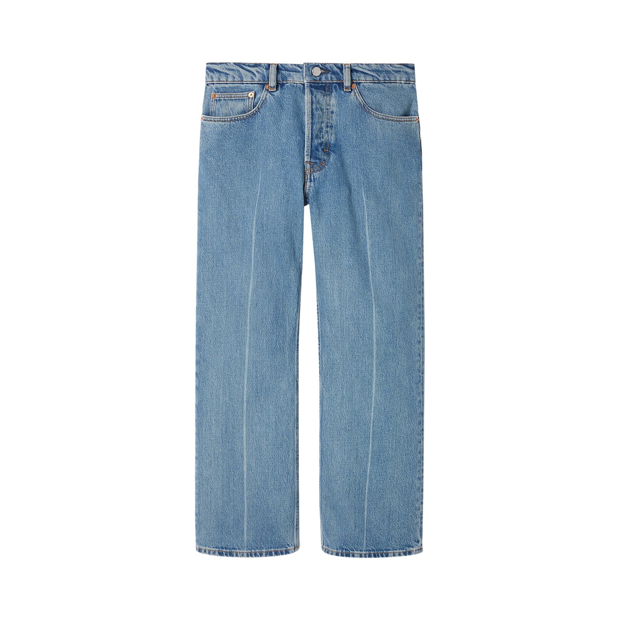 デニム・ジーパン GUCCI Women Denim Pants 788822 XDCXM 4011 BLUE Buy Gucci Low Waist Cropped Denim Pants 'Blue' - 788823