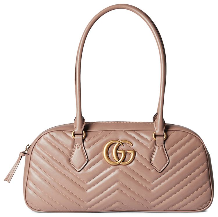 Gucci Marmont Leather Medium Top Handle Bag Porcelain Rose
