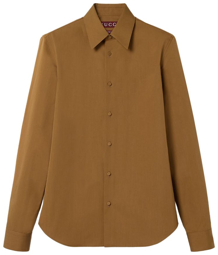 Gucci Heavy Poplin Shirt Classic Biscuit