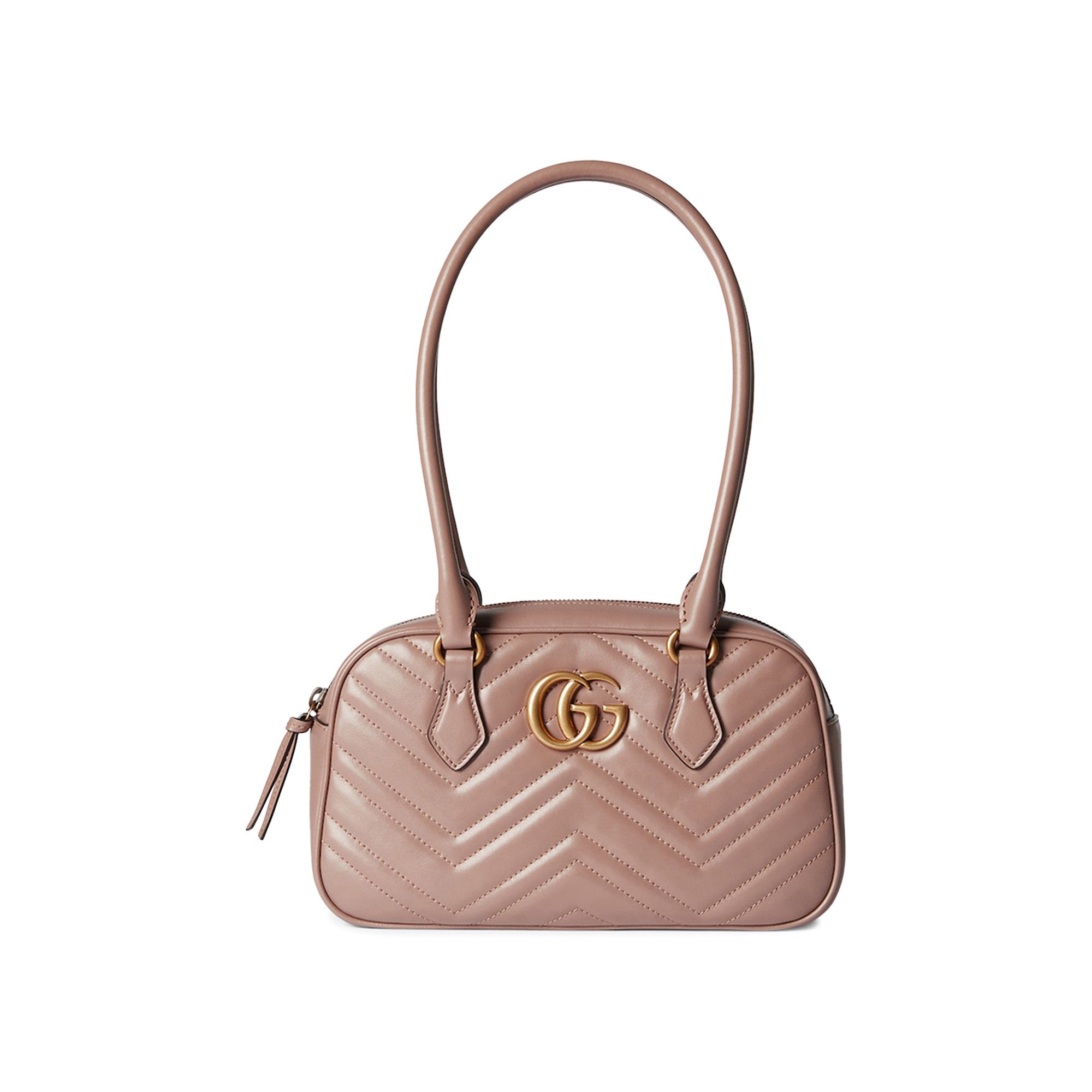 Gucci Marmont Leather Small Top Handle Bag Porcelain Rose