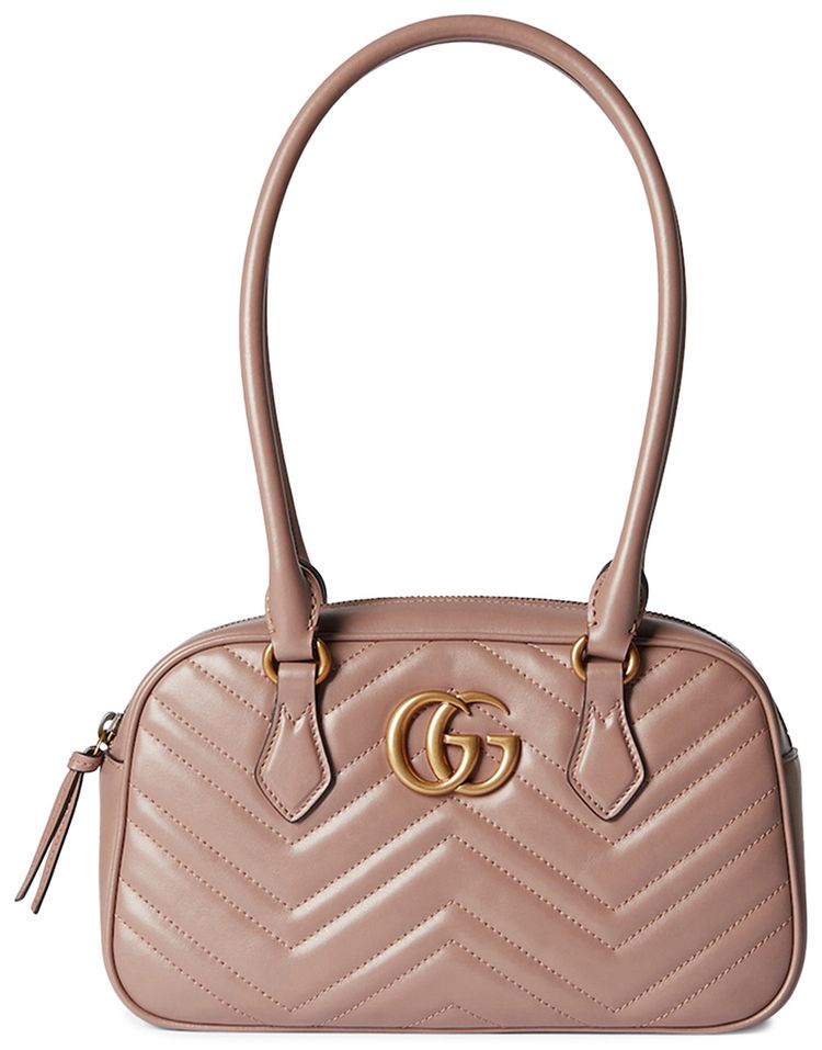 Gucci Marmont Leather Small Top Handle Bag Porcelain Rose