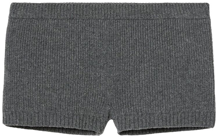 Gucci Soft Rib Wool Shorts Charcoal Grey