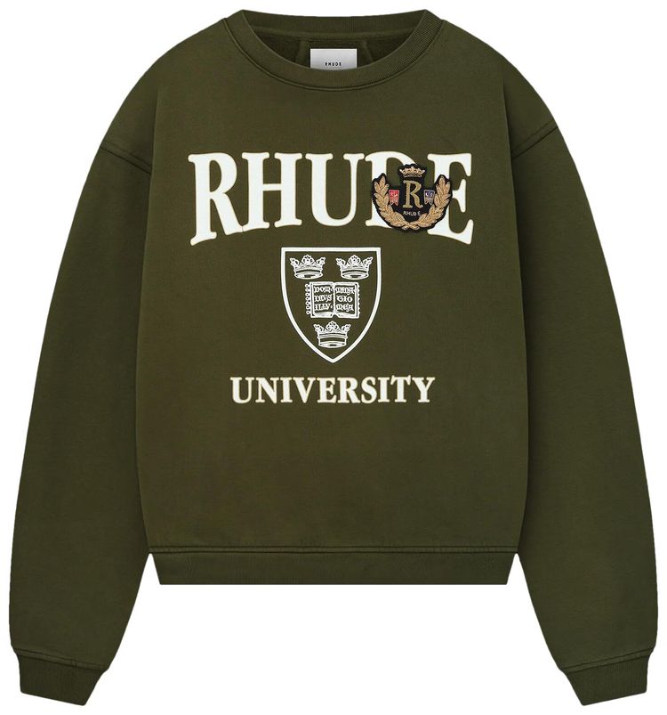 Rhude Oxford Crewneck Green