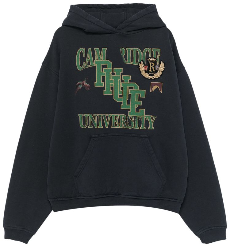 Rhude University Hoodie Vintage Black