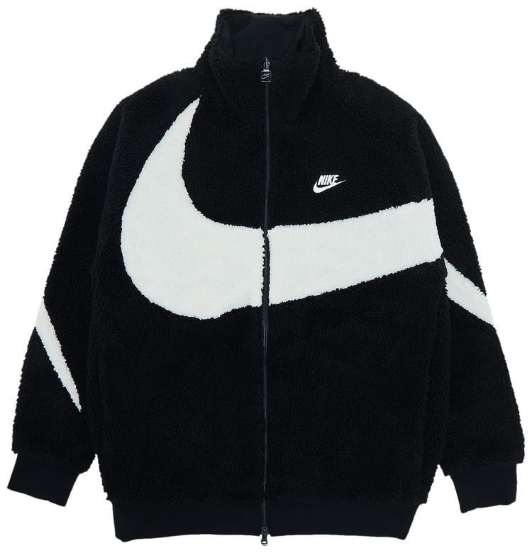 Nike Big Swoosh Reversible Boa Jacket Black