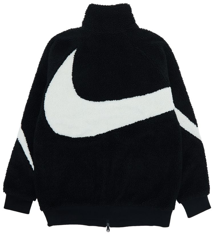 Nike Big Swoosh Reversible Boa Jacket Black