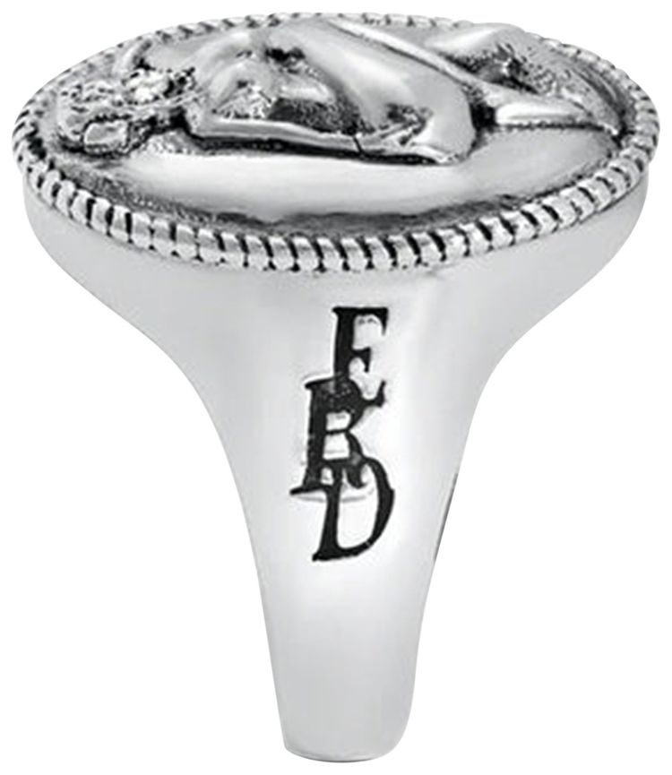 Enfants Riches Deprimes Pin Up Girl Cameo Ring Silver