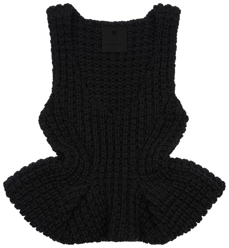 Givenchy Fitted Sleeveless Scoop Neck Top Black