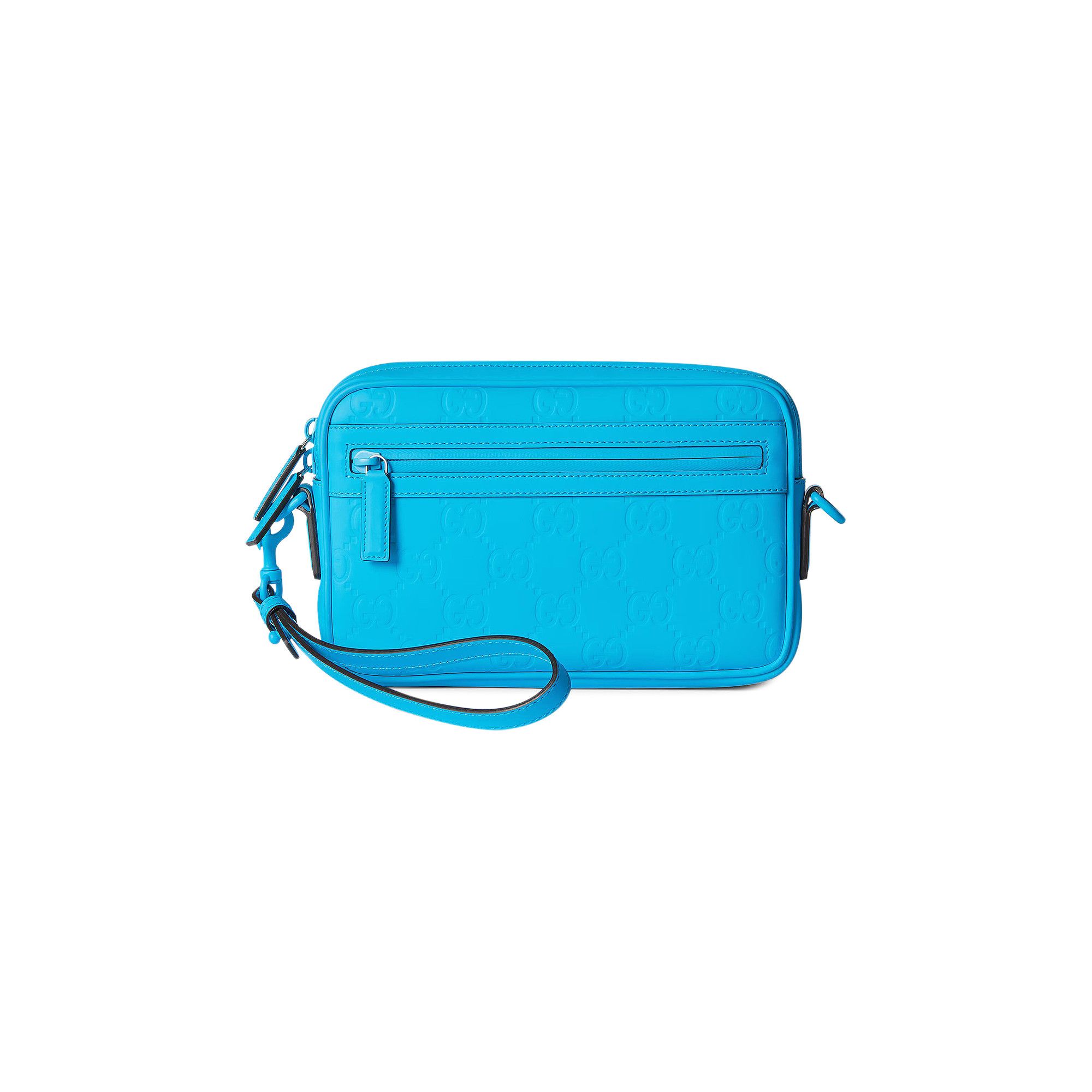Buy Gucci Rubber-Effect Crossbody Bag 'Blue' - 771293 AADKD 4336