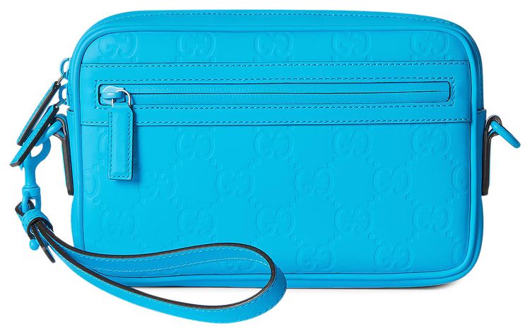 Gucci Rubber Effect Crossbody Bag Blue
