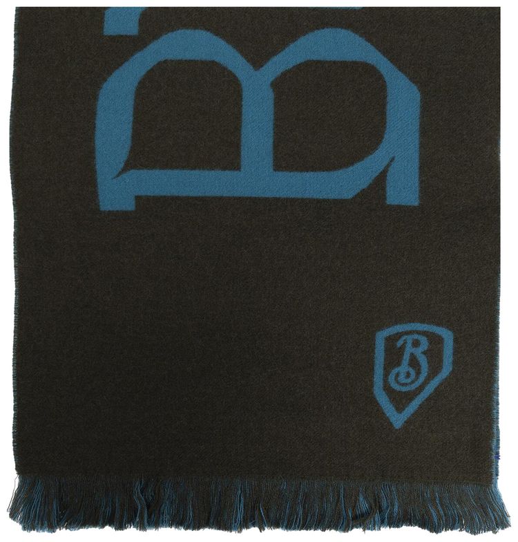 Burberry Logo Jacquard Fringed Scarf Snug