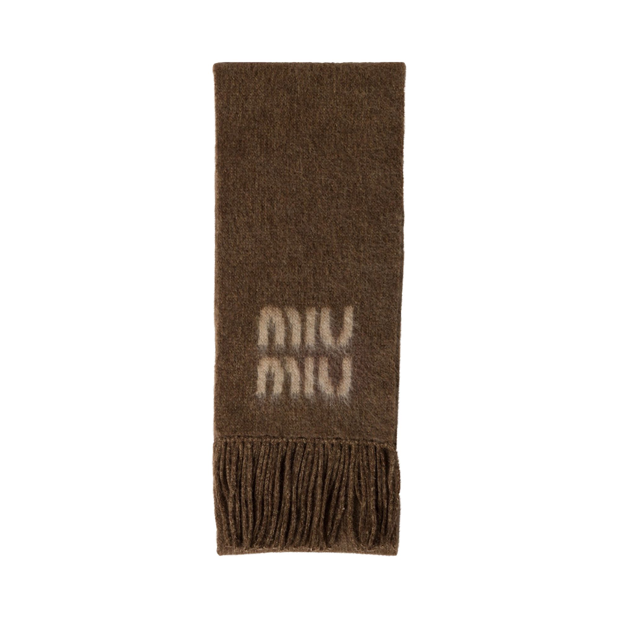 Buy Miu Miu Wool And Mohair Scarf 'Brown' - 5FS062 2CQD