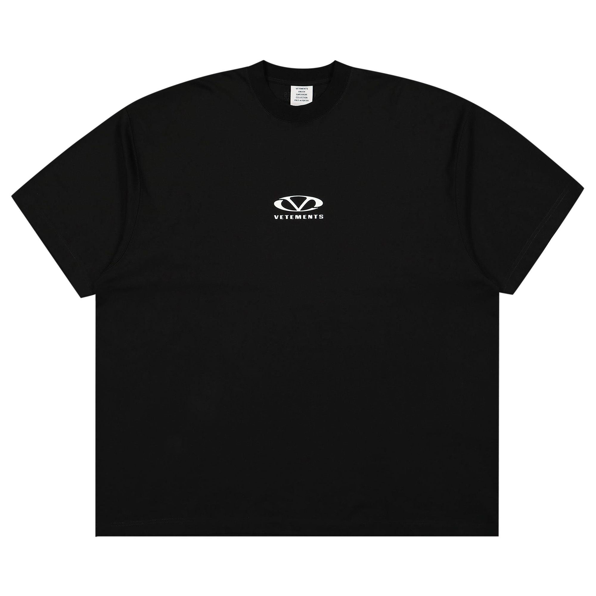 Buy Vetements Oval Logo Oversized T-Shirt 'Black/White