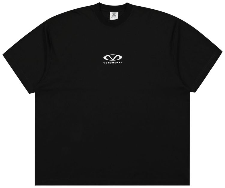 Vetements Oval Logo Oversized T Shirt BlackWhite