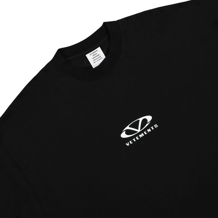 Vetements Oval Logo Oversized T Shirt BlackWhite